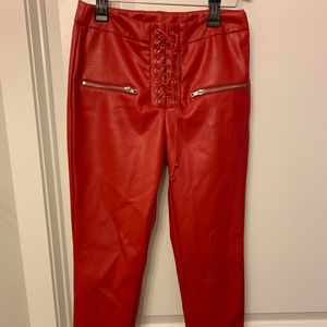Red Leather Pants